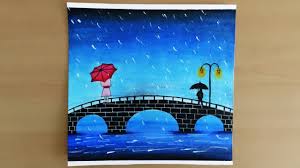 Rainy Day Scenery Drawing With Oil Pastel For Beginners Rainy Season Drawing Youtube If you like this video. rainy day scenery drawing with oil pastel for beginners rainy season drawing