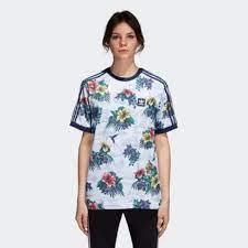 Adidas Floral Jersey Tee Unisex Shopee Philippines