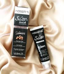 Harem S Silver Black Mask Salyangoz Ozlu Siyah Gumus Maske Bipudra Siyah Maskeler Kolajen