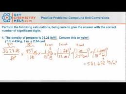 Chemistry Practice Problems Compound Unit Conversions Youtube
