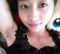 Before and after shaving, hairy and clean armpit. Why Are Chinese Women Taking Photographs Of Their Underarm Hair Bizarre Competition Sweeps Country S Version Of Twitter Despite There Being No Prize On Offer Daily Mail Online