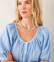 Lake Short Sleeve Embroidered Peasant Top