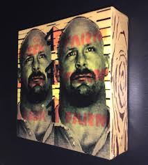 Steve Austin :stone Cold Fleek Farm Graffiti Celebrity Mugshot 1/100 Signed  3D Pop Art 6x6x1.5”
