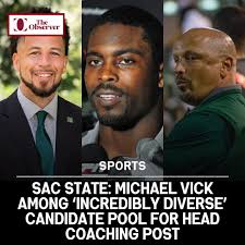 Former NFL quarterback Michael Vick is among the finalists for the head  football coach position at Sacramento State, but sources say he hasn't yet  secured the position. The university has received over