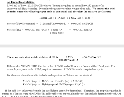 To calculate the gram equivalent weight, we use the formula eq = mw / n. I Need Answer Joust For This Part B Equivalent Mass Chegg Com