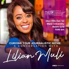 Looking forward to having the legendary, seasoned journalist and Media  personality Lilian Muli Kanene here with us