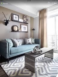 Duck Egg Sofa With Soft Grey Carpet And Linen Sheers Small Living Room Design Living Room Grey Small Living Room Decor