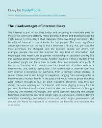 The Disadvantages Of Internet Free Essay Example In 2021 Essay Examples Essay Ielts Writing