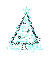 90 stylish christmas decor ideas to fill your home with holiday cheer. Beautiful Sketch Christmas Decorations Drawings Easy Photos Decor And Ideas