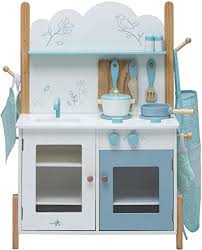 Maybe you would like to learn more about one of these? Amazon Com Labebe Kids Wooden Pretend Kitchen Playset Toddler Play Kitchen Set Cupboard Groceries Pretend Food And Role Play For Children Boy Girl Bird Print White Blue Toys Games