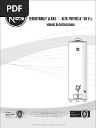 Manual Termotanques Rheem