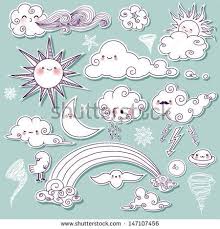 Celestial And Weather Icons Hand Drawn Cutouts Of Celestial And Weather Symbols Including Sun Moon Saturn How To Draw Hands Cartoon Clouds Weather Symbols