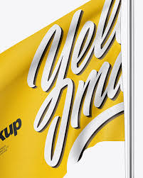 The most popular collection of free flag mockup psd templates for your project. Flag Mockup In Outdoor Advertising Mockups On Yellow Images Object Mockups