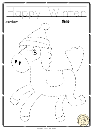 Winter Trace And Color Pages Fine Motor Skills Pre Writing Anastasiya Multimedia Studio Pre Writing Fine Motor Skills Color Worksheets