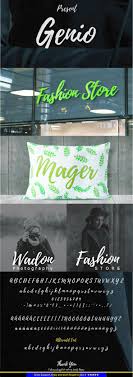 Genio Script Modern Typeface Stylish Fonts Typography Graphic