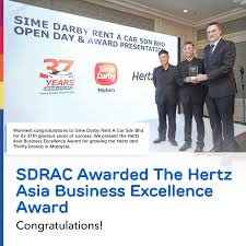 (formerly known as sime darby motor division sdn. Sdrac Awarded The Hertz Asia Business Excellence Award Thrifty Car Rental And Car Leasing