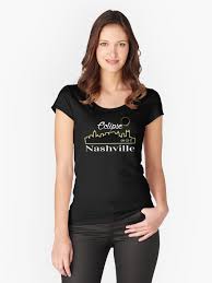 Nashville Solar Eclipse Skyline 082117 Womens Fitted Scoop T Shirt By Tnsweettee