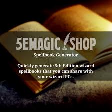 Wizard S Spellbook Generator For 5th Edition Magic Item Shop Generator