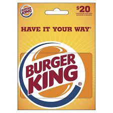 Burger king gift cards near me. Burger King 20 Gamestop
