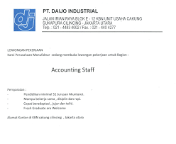 Maybe you would like to learn more about one of these? Lowongan Kerja Pt Daijo Industrial Acc Ubm