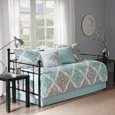These daybed covers have a pale blue design with beautiful solid grey patterns. Discount Daybed Bedding Target
