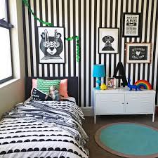 Black And White Striped Wall Bedroom Stripes Removable Wallpaper Buy Online Or Call 03 8774 2139 In 2020 Stripe Wallpaper Bedroom Striped Room Stripe Removable Wallpaper