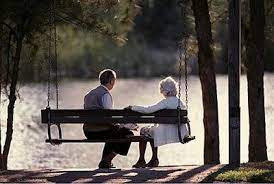 Old Couple On A Bench Old Couples Growing Old Together Growing Old