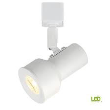 Envirolite Small Solid White Step Cylinder Integrated Led Track Lighting Head Evt1030d3 06 The Home Depot