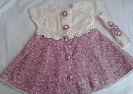 Dugmeleri Cicekli Kiz Cocuklari Icin Kumas Orgu Elbise Modeli The Dress Elbise Dikis Rehberleri Orgu