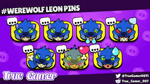 Colette / stylized 3d character design. Sneaky Time Werewolf Leon Pins Skin Count 98 108 Brawlstars
