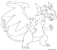 Coloriage pokemon noir blanc bazoucan dessin gratuit. Coloriage Mega Dracaufeu Ex Pokemon Dessin Dracaufeu A Imprimer