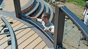 Add an artistic touch to your property with custom metal fabrication from aj wrought iron security. Installing A Curved Railing On A Curved Deck Fine Homebuilding
