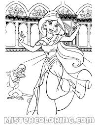 Free princesses coloring pages to print and download. Princess Jasmine And Abu Dancing Aladdin Coloring Page Aladdin Coloring Pages Disney Coloring Pages Disney Princess Coloring Pages