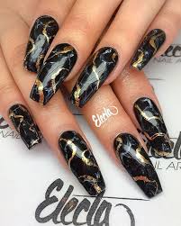 Black And Gold Nail Art I Marble Marblenails Gold Nails Gold Nail Art Pretty Acrylic Nails