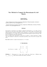 Numpy.trace(a, offset=0, axis1=0, axis2=1, dtype=none, out=none) Pdf New Method To Compute The Determinant Of A 4x4 Matrix