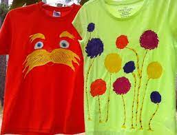 Bargain Mom Tutorial How To Create Lorax Or Truffula Shirts For Dr Seuss Day Video The Lorax Dr Seuss Costumes Dr Seuss Day
