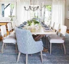 The dining chairs have a sophisticated look, but they are upholstered in a vinyl fabric for easy clean up. Hgtv Star Sarah Richardson On How To Live With Your Collections The Seattle Times