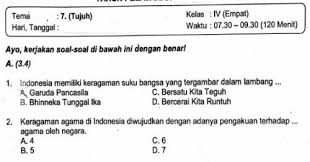 View buku siswa tema 7 kelas 4 indahnya keragaman di negeriku revisi 2017.pdf from aa 1buku siswa merupakan buku panduan sekaligus buku aktivitas yang akan . Soal Ulangan Kelas 4 Tema 7 Kurikulum 2013 Sekolahdasar Net