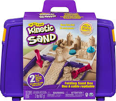 It mimics the physical properties of wet sand. Amazon Com Kinetic Sand Folding Sand Box With 2lbs Of Kinetic Sand And Mold And Tools Toys Games