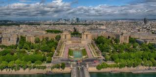 Trocadéro Gardens Paris. Trocadéro Palace. Map.
