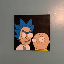 Made by independent artists and printed on awesome stuff. Rick And Morty Canvas Painting 12x12 Depop