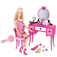 barbie hair tastic vanity with doll