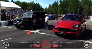 Like the more powerful cayenne s, the base cayenne. Drag Race Mercedes G63 Amg Vs Porsche Cayenne Turbo S Autoevolution