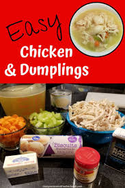 Easy Chicken And Dumplings Recipe Using Refrigerated Biscuits Recipe Comfortfood Chicken And Dumplings Biscuit Chicken And Dumplings Chicken Dumplings Easy