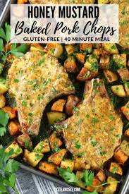 Baked Pork Chops With Honey Mustard Sauce Baked Pork Chops Pork Chop Recipes Baked Baked Pork