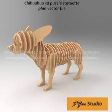 Hey guys, i have a couple of really cool puzzle designs that are printable. Chihuahua Dog 3d Puzzle Statuette Plan Vector File For Laser And Cnc 3bee Studio Chihuahua Dogs 3d Puzzles Chihuahua