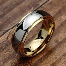 100s Jewelry Tungsten Rings For Men Women Wedding Band Two Tones Gold Silver Engagement Sizes 6 16 Tungsten Mens Rings Rings For Men Womens Wedding Bands