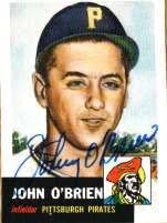 Johnny O'brien Autographed Signed 1953 Topps Archives Card