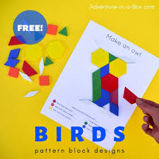 Pattern blocks are a familiar manipulative available in most elementary schools. Birds Free Pattern Block Designs Adventure In A Box