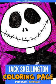Printable coloring pages of jack skellington and sally from disney's the nightmare before christmas. Jack Skellington Face Activity For Kids The Inspiration Edit